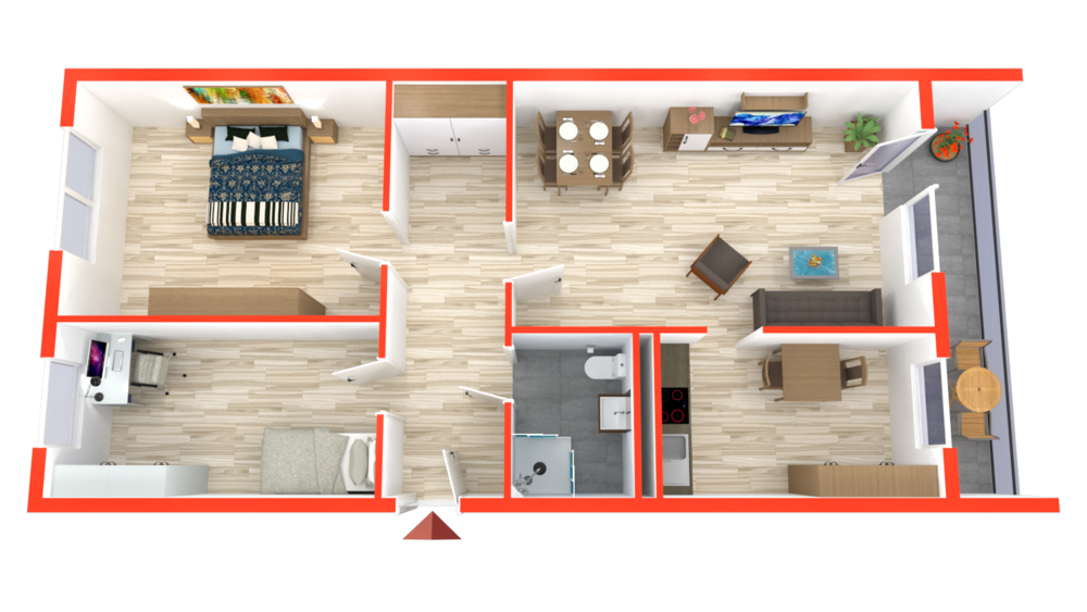 Etagenwohnung Gera Zeulsdorf - 3 Zimmer, 84 m&sup2;, 376&euro; | Angebot:26802135