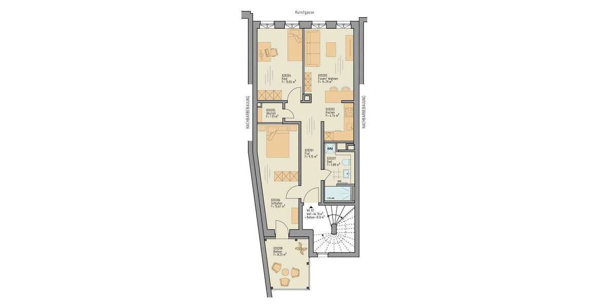 Etagenwohnung Altenburg Südost - 3 Zimmer, 69 m&sup2;, 516&euro; | Angebot:27350332