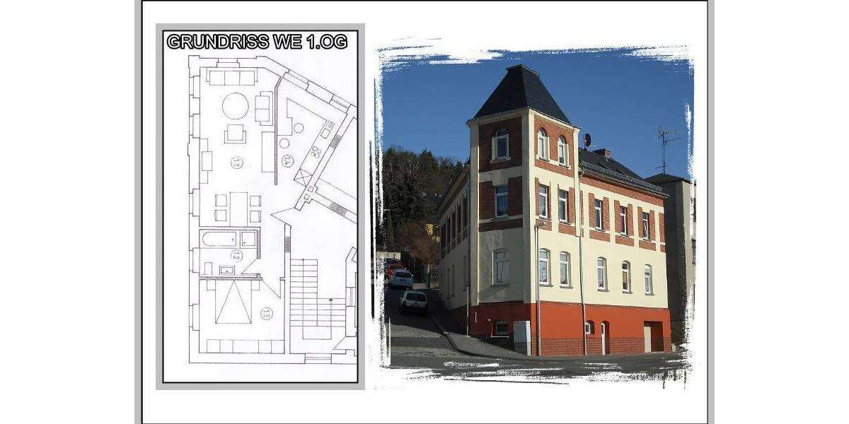 Etagenwohnung Zeulenroda-Triebes Triebes - 3 Zimmer, 65 m&sup2;, 299&euro; | Angebot:26768255